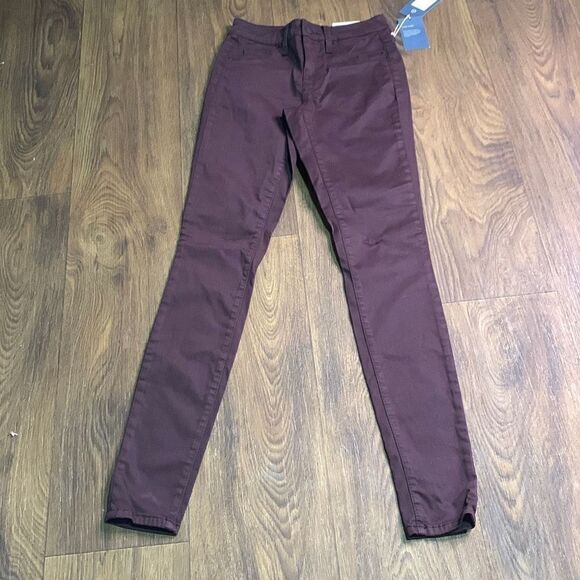 Burgundy skinny jeans 00 long.  Smooths & sculpts jegging - Picture 1 of 9